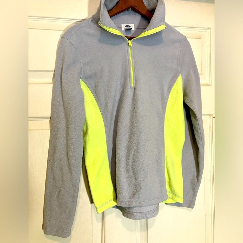 Old Navy, gray/green, pullover, sport zipper, size small, excellent condition
